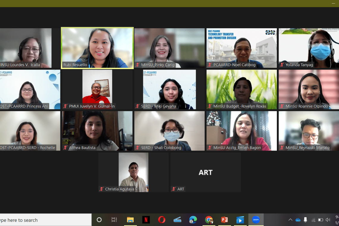 Screenshot of meeting participants during the STC4iD Project inception meeting. (Image credit: Technology Transfer and Promotion Division, DOST-PCAARRD)